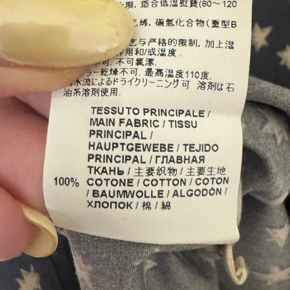 Marni Women’s Star Print Button Down Shirt Vintage Navy Cream Size IT 40 US 4 - Picture 11 of 13